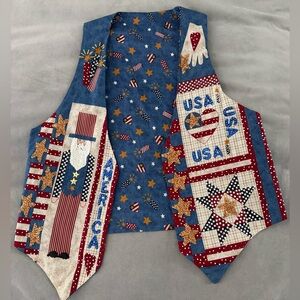 Women’s Medium. Hand beaded vest. One of a kind. Reversible. One available.